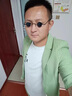 羅蒙（ROMON）中袖西服套裝男綠色格子發(fā)型師短褲小西裝夏季新品薄款修身兩件套 2624綠色(短褲套裝) XL 曬單實拍圖
