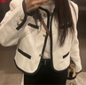 太平鳥(niǎo)女裝毛呢外套冬季小香風(fēng)短大衣圓領(lǐng)高級(jí)上衣 白色 S 曬單實(shí)拍圖