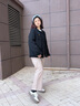 CAMILA KSENIA德訓(xùn)鞋女2025新款厚底鞋子百搭爆款女鞋休閑板鞋女款小白鞋運(yùn)動(dòng)鞋 米黑色 36 曬單實(shí)拍圖
