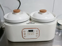 MILA MOURSI陶瓷電燉鍋煮粥神器熬粥煲湯鍋燉鍋電砂鍋電燉蠱家用全自動(dòng)燉湯專(zhuān)用鍋 白瓷內膽 曬單實(shí)拍圖