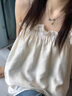 妙奕嘉吊帶背心女可外穿洋氣白色純欲風(fēng)上衣辣妹海邊穿搭內搭女小吊帶 細帶荷葉邊吊帶【均碼】 曬單實(shí)拍圖