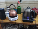 特厚純紫銅手工燒水茶壺戶外炭火電陶爐純手工純紫銅煮茶壺燒水壺 錘紋1.6升＋紫銅濾網(wǎng)＋壺叉 曬單實拍圖
