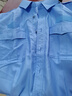 嬰佳福保安工作服夏裝短袖襯衣夏款藍襯衫夏季服裝全套長(cháng)袖春秋制服套裝 藍色短袖(單上衣) L (170) （建議120-135斤） 曬單實(shí)拍圖