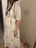 衣百壹（yIBAIyI）孕婦裝2025新款夏季雪紡刺繡感海邊旅游裙長裙連衣裙孕婦裙子夏款 杏色孕婦 L 曬單實拍圖