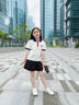 小豬彼特女童學(xué)院風(fēng)套裝夏季2025新款兒童短袖短裙洋氣夏裝大童女孩連衣裙 6017藍(lán)色牛仔裙 150 cm 曬單實(shí)拍圖