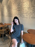 法曼萱（FAMANXUAN）【格雷系】灰色春秋連衣裙女2025新款時(shí)尚設(shè)計(jì)羊毛針織女裝裙子 云海霧凇 （可拆卸袖套） S 160/84A/S 曬單實(shí)拍圖