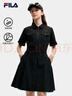 斐樂(lè ) 斐樂(lè )官方女裝梭織工裝連衣裙夏季時(shí)尚涼感防曬收腰裙子 正黑色-BK 3XL 185/100A/XXXL 曬單實(shí)拍圖