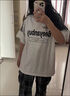 花語志短袖女t恤寬松衣服女裝夏季2025新款韓版高顏值半袖顯瘦遮肚上衣 美式字母三條杠短袖【淺灰】 M 【建議110-130斤】 曬單實拍圖