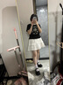 凡小如白色半身裙女夏季新款蛋糕裙高腰甜美a字蓬蓬裙小個子顯瘦短裙 白色 L 【建議110-125斤】 曬單實拍圖