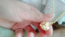 同款香港純黃金色項(xiàng)鏈女百搭招財(cái)納福吊墜沙金鎖骨鏈送媽媽禮 高檔送禮[桃心+金魚(yú)項(xiàng)鏈] 曬單實(shí)拍圖