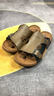 公牛世家拖鞋男夏季運動(dòng)沙灘鞋戶(hù)外厚底一字拖外穿涼鞋勃肯鞋 卡其 41 曬單實(shí)拍圖