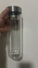 希諾（HEENOOR）2025新款大容量玻璃水杯雙層隔熱茶杯男款家用耐高溫泡茶杯子 【雙層玻璃】鋼本色+隔熱 800ml 曬單實拍圖