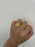 星卡龍黃財神黃金戒指男999足金包銀開(kāi)口可調節時(shí)尚大氣送爸爸生日禮物 包金1.2克 黃財神開(kāi)口戒指 曬單實(shí)拍圖