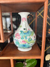 景德鎮(zhèn)（jdz）陶瓷粉彩大花瓶高級感手工仿古擺件客廳玄關(guān)收藏古董高檔喬遷禮物 粉彩荷葉紋玉壺春瓶 曬單實(shí)拍圖