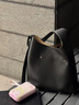 Tory Burch 湯麗柏琦 【七夕禮物】ROMY 手提肩背HOBO包女包TB 170964 黑色 001 OS 曬單實(shí)拍圖