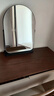 林仕屋（LINSI HOUSE）旋轉(zhuǎn)化妝鏡臺式桌面帶燈梳妝鏡輕奢LED智能鏡主臥梳妝臺鏡子 拱門鏡(黑色)小號-無燈款 曬單實(shí)拍圖