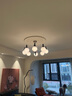 一格照明（YIGELIGHTING）中古風(fēng)LED客廳吊燈法式主燈餐廳吊燈飾大廳燈飾臥室燈具套餐組合 全光譜_8頭85CM三色變光 曬單實(shí)拍圖