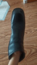 NINE WEST/玖熙黑色短靴加絨時裝靴女拼接粗跟增高 NG414038CE 黑色36 曬單實拍圖