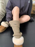 貓人針織襪套女白色y2k小腿襪日系百搭小皮鞋腿套春秋美腿顯瘦堆堆襪 【黑色】 1雙 均碼 曬單實(shí)拍圖
