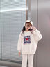迪士尼女童加絨衛(wèi)衣2024秋冬裝新款洋氣兒童加厚打底衫小女孩圓領(lǐng)上衣 紅色 130 曬單實(shí)拍圖