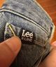 Lee411舒適高腰小直腳藍色日常休閑女士牛仔褲潮流 曬單實拍圖
