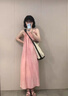 羽雅曼海邊沙灘裙掛脖純欲連衣裙女吊帶裙2025春夏度假風(fēng)小個(gè)子裙子長(zhǎng)裙 粉色無(wú)袖吊帶長(zhǎng)裙 L 曬單實(shí)拍圖