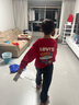 LEVI'S李維斯兒童套裝秋季男女童兩件套長袖長褲休閑秋裝 辣椒紅 曬單實拍圖
