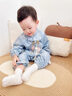 G.DUCKKIDS周歲禮服男寶寶抓周服中國風(fēng)百天嬰兒連體衣春秋新生兒衣服百日宴 藍色 73尺碼7-9個(gè)月建議寶寶13-18斤） 曬單實(shí)拍圖