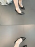 奧古獅登（Agsdon）送女神高跟鞋新款尖頭紅底女細(xì)跟性感淺口舒適不累腳P551107黑35 曬單實(shí)拍圖