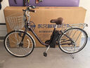 永久鋰電池助力電動(dòng)自行車(chē)女式變速輕便舒適單車(chē)復古英倫城市通勤車(chē) F56內三速/魅影灰/26寸 助力續航約50-60KM 曬單實(shí)拍圖