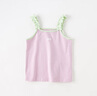 戴維貝拉兒童吊帶背心夏裝女童無(wú)袖T恤寶寶童裝女夏季 曬單實(shí)拍圖