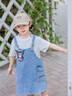 巴拉巴拉女童裙子兒童背帶裙2025夏裝【庫洛米商場同款】牛仔假兩件連衣裙 牛仔淺藍(lán)88101 120 曬單實拍圖