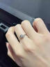 BJYL一克拉銀色戒指女士款結(jié)婚對戒開口可調(diào)節(jié)仿鉆戒情人節(jié)禮物送女友 六爪戒指女款 曬單實拍圖