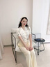 獨(dú)束大碼女裝鏤空提花刺繡針織衫女2025夏裝新款經(jīng)典V領(lǐng)針織小衫 云朵白 L （尺碼：2） 曬單實(shí)拍圖