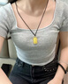 中國黃金（CHINA GOLD）黃金項鏈男女本命佛足金十二生肖吊墜蛇年結婚520禮物送老婆愛(ài)人 普賢菩薩-生肖蛇【品牌禮盒】 4.5g 曬單實(shí)拍圖