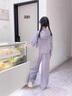 迪士尼女童套裝春秋款2025新款洋氣兒童時髦大童秋裝休閑運動兩件套秋季 紫色套裝 150 曬單實拍圖