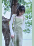 瑞秋兒新中式連衣裙女夏季新款女裝國(guó)風(fēng)復(fù)古吊帶開(kāi)衫法式初戀套裝裙子夏 兩件套 S 曬單實(shí)拍圖