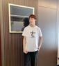 TEEK夏季涼感短袖t恤男士液氨棉上衣 2025新款純棉衣服休閑青年男裝 HB98Q白色 L 曬單實拍圖