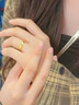 中國(guó)黃金（CHINA GOLD）黃金戒指女999足金米字戒指素圈情侶七夕情人節(jié)禮物送女友老婆 【京速達(dá)】9#米字戒指約3.0g 曬單實(shí)拍圖