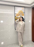 熱妒睡衣女春秋季純棉長(zhǎng)袖長(zhǎng)褲帶胸墊一體條紋寬松款睡衣套裝套裝 52917純棉套裝（帶胸墊防凸點(diǎn)） M 曬單實(shí)拍圖