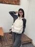 MAKEUP KITTEN雙肩包女包2025新款大容量背包旅行包通勤簡約大學(xué)初中高中生書包 米白色【京倉次日達】 曬單實拍圖