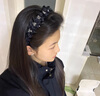 森汽高級感黑色發(fā)箍女2025新款褶皺高顱頂頭箍巴黎王妃帶齒波浪發(fā)卡 F3417黑色褶皺水晶發(fā)箍 曬單實拍圖