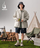 nautica white sail【Go Out雜志聯(lián)合出品】 日系戶外休閑中性工裝長袖襯衫WW5124 淺灰白01G M 曬單實拍圖
