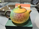 景德鎮陶瓷泡茶壺創(chuàng  )意中式手工扒花顏色釉漸變功夫茶具茶水分離泡茶器 扒花茶壺-錦繡 曬單實(shí)拍圖