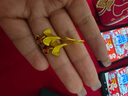 佐卡伊十里紅妝銀杏葉黃金耳飾漸變琺瑯足金耳鉤復(fù)古耳釘生日送女友禮物 約4.75g 多退少補 曬單實拍圖