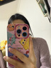 圣圖朗新款可愛小怪獸蘋果16promax手機殼iphone14高級感15pro掛繩12可愛女13卡通植絨硅膠8plus情侶全包 可愛五只怪獸撞色液態(tài)硅膠-【古董白】+手掛繩  iPhone 16 pr 曬單實拍圖
