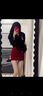 曦牧遙曼琳兒開春穿搭一整套辣妹風(fēng)套裝女2025新款黑色長袖襯衫包臀短裙 紅色短裙 S 曬單實(shí)拍圖