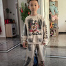 酷樂羊哪吒衣服男童春裝套裝2025新款寶寶痞帥時髦潮流兒童裝衛(wèi)衣春秋款 卡其色 110 曬單實拍圖