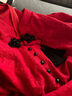 世希大碼新中式盤(pán)扣流蘇紅色連衣裙春秋設計感網(wǎng)紗拼接改良旗袍禮服裙 紅色 M 建議 80-100斤 曬單實(shí)拍圖
