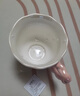 聚莜家新款郁金香馬克杯高顏值陶瓷杯子水杯520禮物送女生結(jié)婚伴手禮 珠光粉：杯+花朵勺 曬單實(shí)拍圖